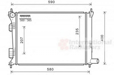 VAN WEZEL 82002277 -  Радиатор, охлаждение двигателя